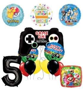 Mayflower Products The Ultimate Video Game 5th Birthday Party Supplies and Balloon Decorations