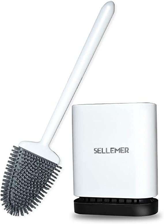 Sellemer Toilet Brush and Holder Set for Bathroom