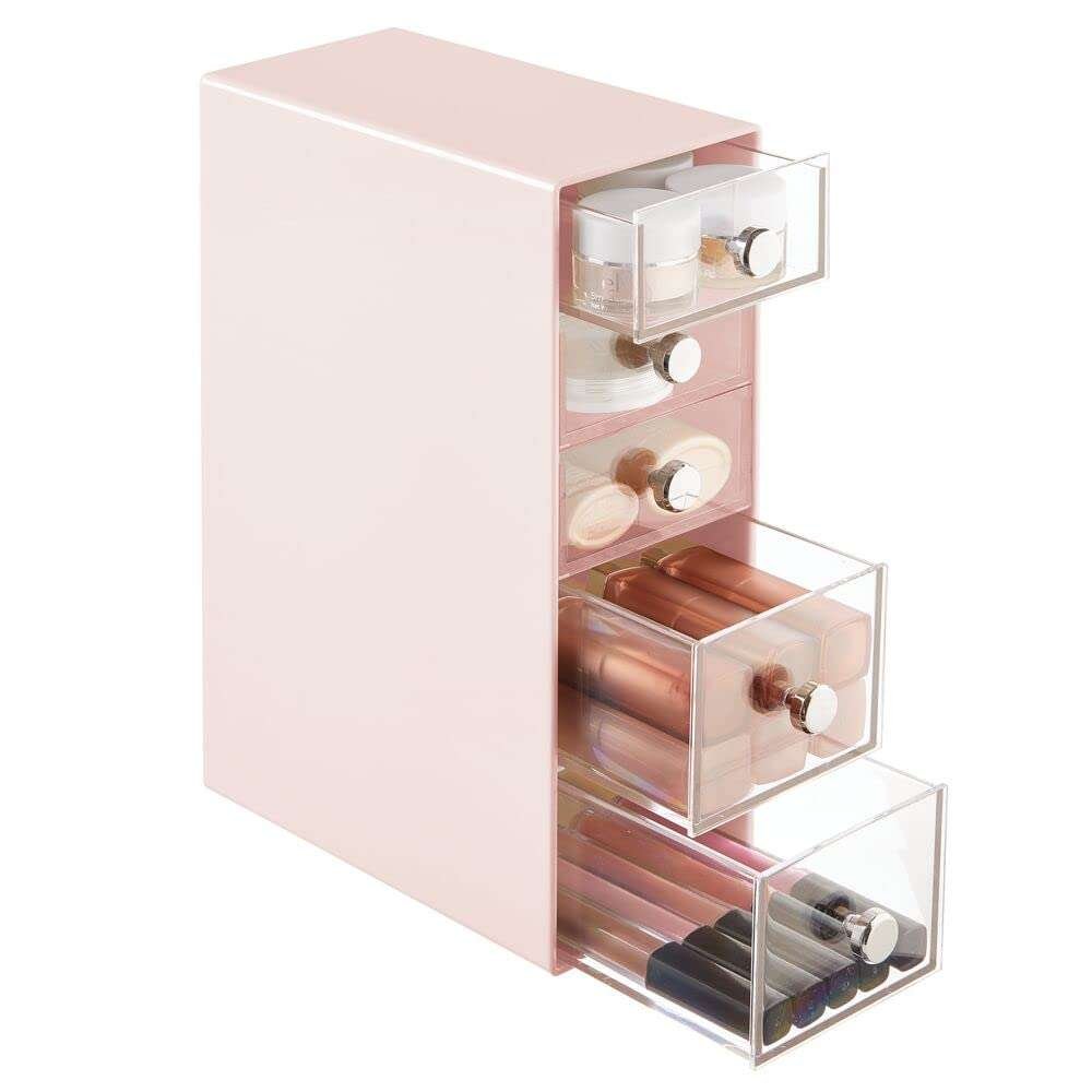 mDesign Plastic 5-Drawer Organizer for Makeup Storage