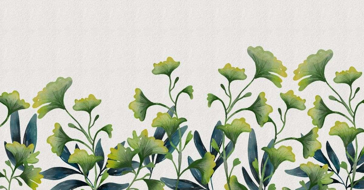 Light Green Botanical Art Painting