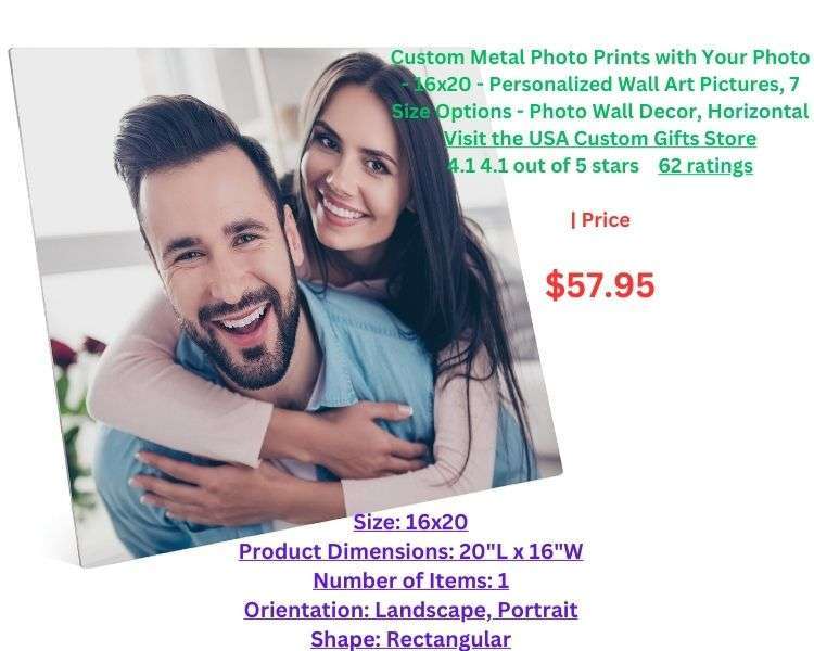 USA Custom Gifts Custom Metal Photo Prints