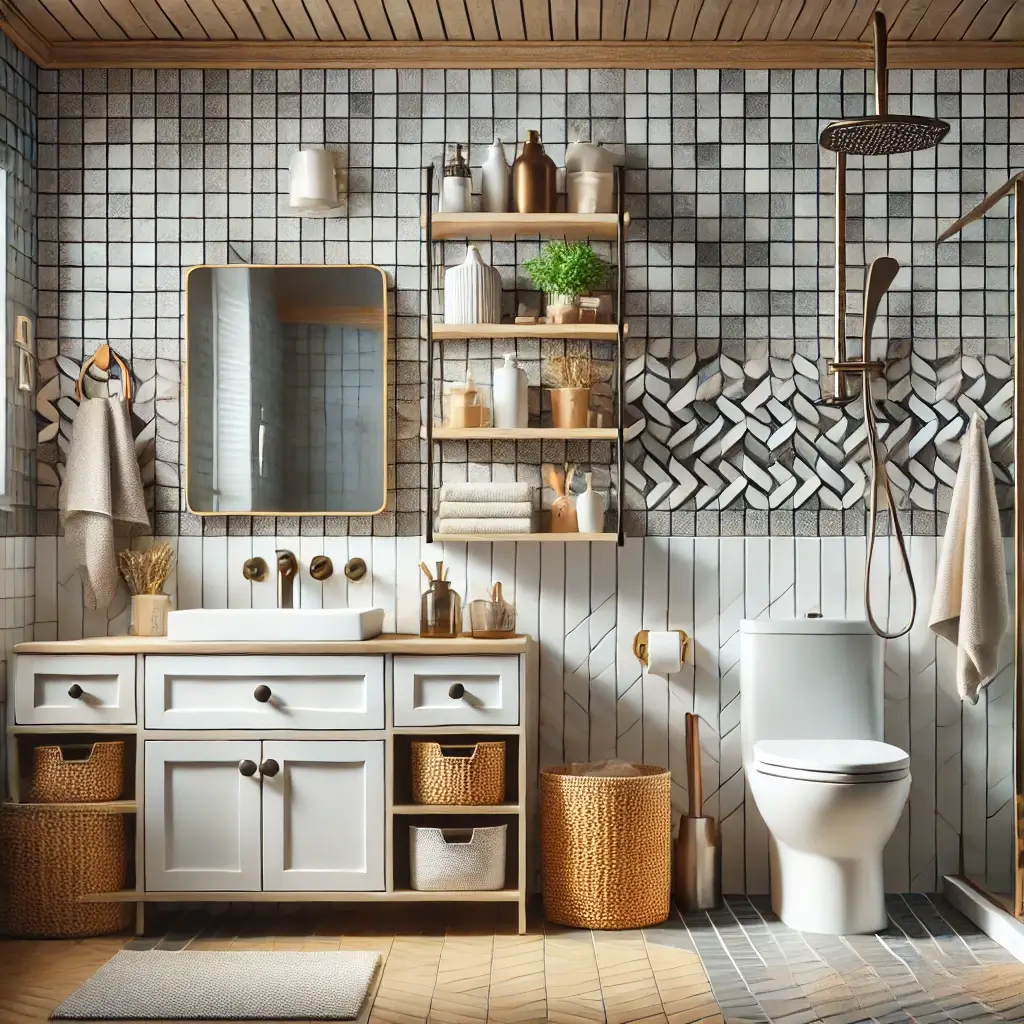 modern-bathroom-with-budget-friendly-upgrades.-The-scene-includes-peel-and-stick-tiles-on-the-walls-and-floor-a-stylish