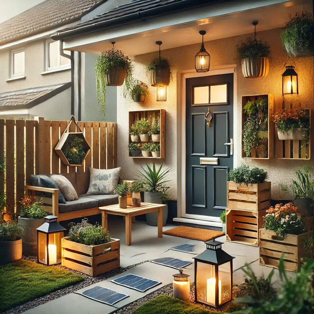 showcasing-affordable-garden-and-exterior-home-improvements.-The-scene-features-a-cozy-outdoor-space-with-DIY-planters-made-fr