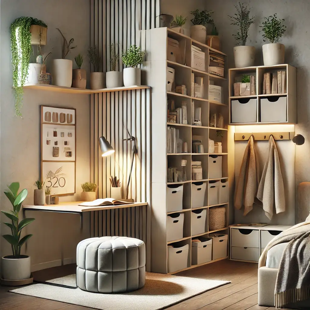 showcasing-smart-storage-and-organization-solutions-for-a-small-living-space.-The-image-features-wall-mounted-floating-shelves