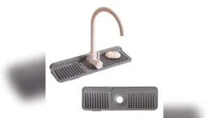 Splash-Resistant Silicone Bathroom Counter Trays