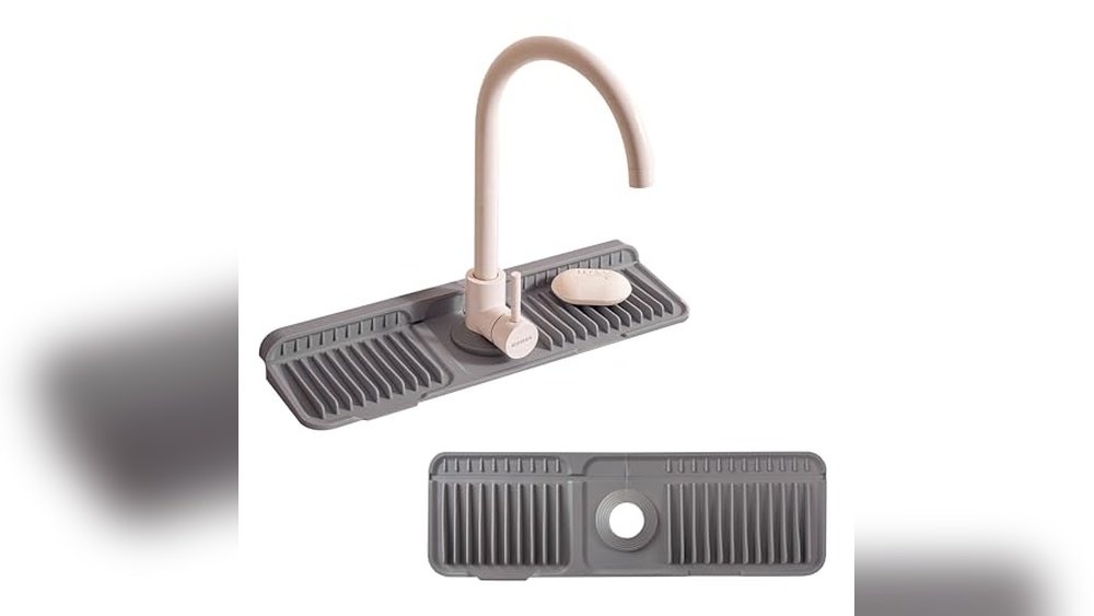 Splash-Resistant Silicone Bathroom Counter Trays