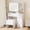 Dressing Table With Hidden Storage Compartments