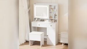 Dressing Table With Hidden Storage Compartments