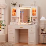 Dressing Table With Led Mirror Setup