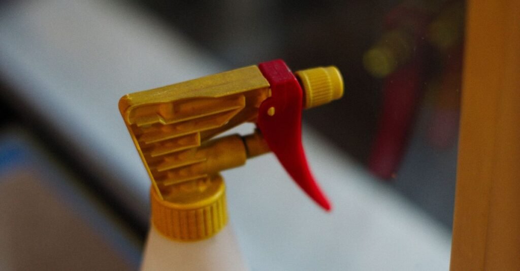 Spray bottle nozzle in close-up