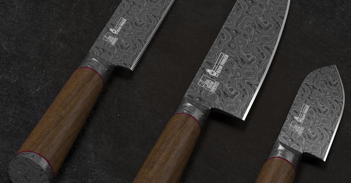 Quality chef knives shown up close