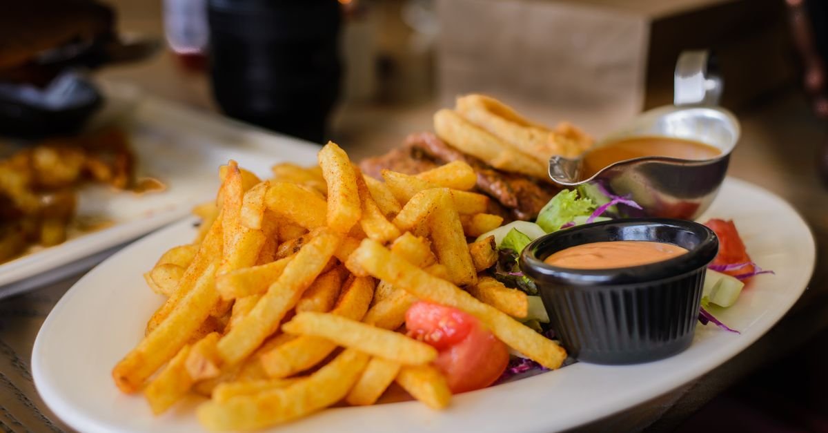 A plate of crispy air-fried food