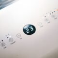 A portable air conditioner control panel