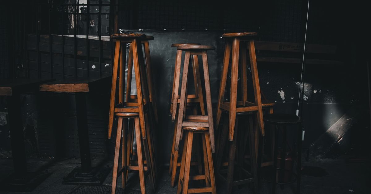 Bar stools of different heights